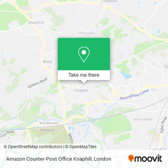 Amazon Counter-Post Office Knaphill map