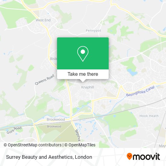 Surrey Beauty and Aesthetics map