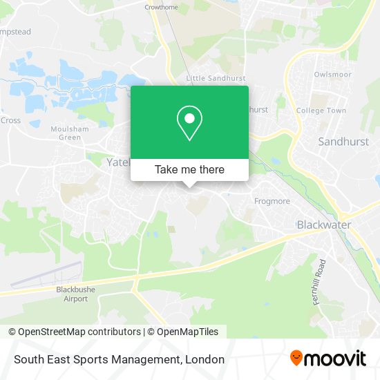 South East Sports Management map