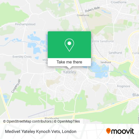 Medivet Yateley Kynoch Vets map