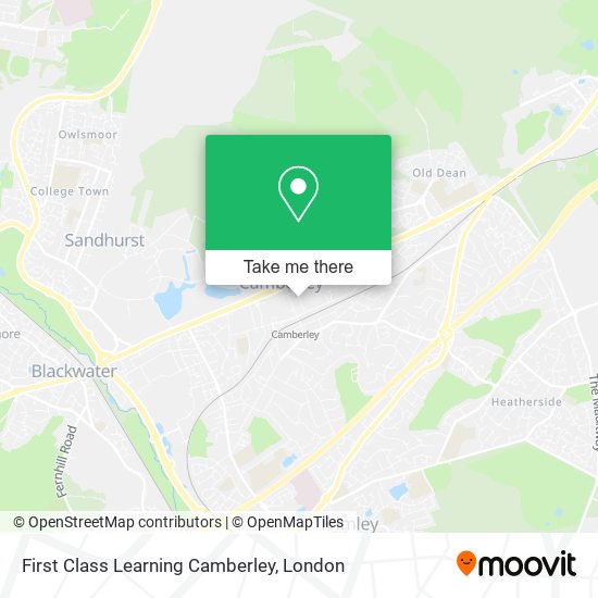 First Class Learning Camberley map
