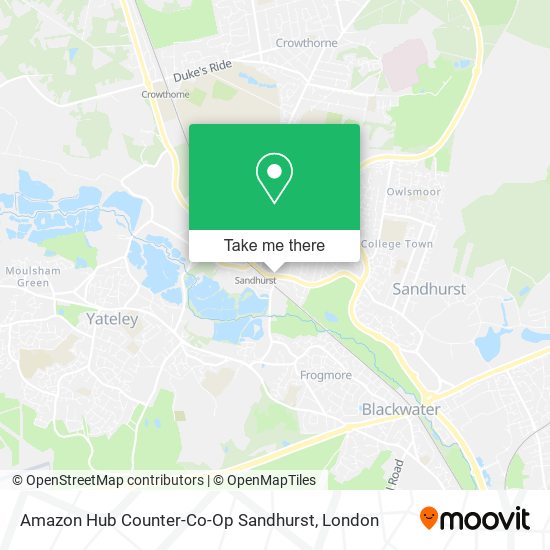 Amazon Hub Counter-Co-Op Sandhurst map
