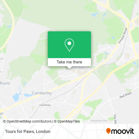 Tours for Paws map