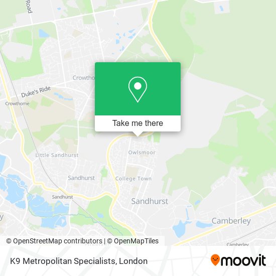 K9 Metropolitan Specialists map