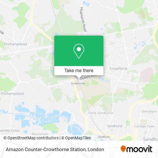 Amazon Counter-Crowthorne Station map
