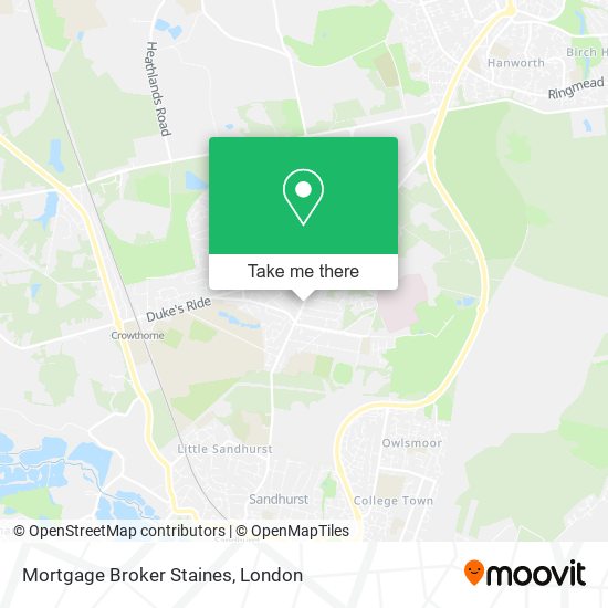Mortgage Broker Staines map