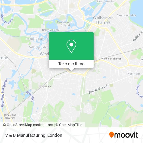 V & B Manufacturing map