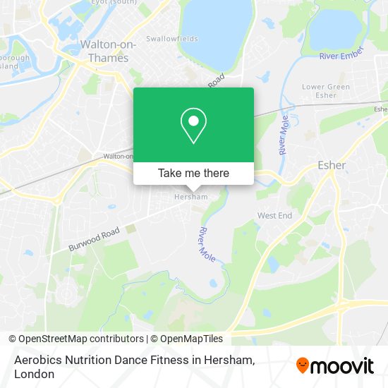 Aerobics Nutrition Dance Fitness in Hersham map