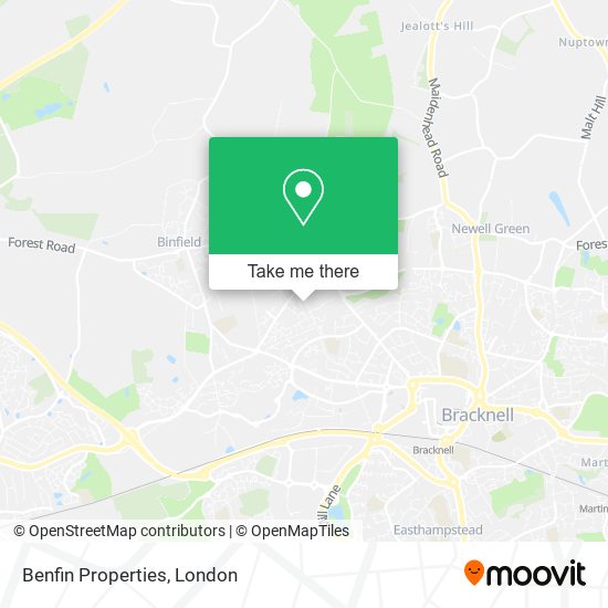 Benfin Properties map