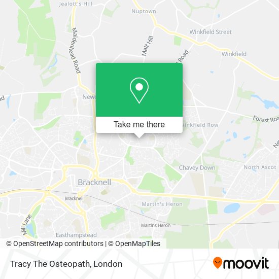 Tracy The Osteopath map
