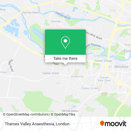 Thames Valley Anaesthesia map