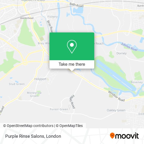 Purple Rinse Salons map