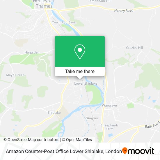 Amazon Counter-Post Office Lower Shiplake map