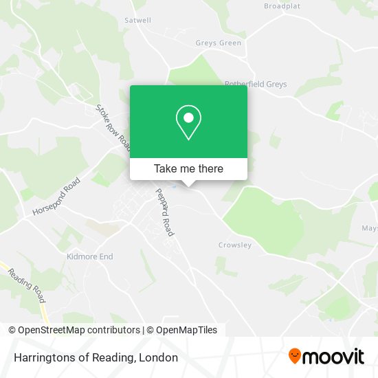 Harringtons of Reading map