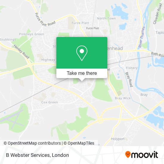 B Webster Services map