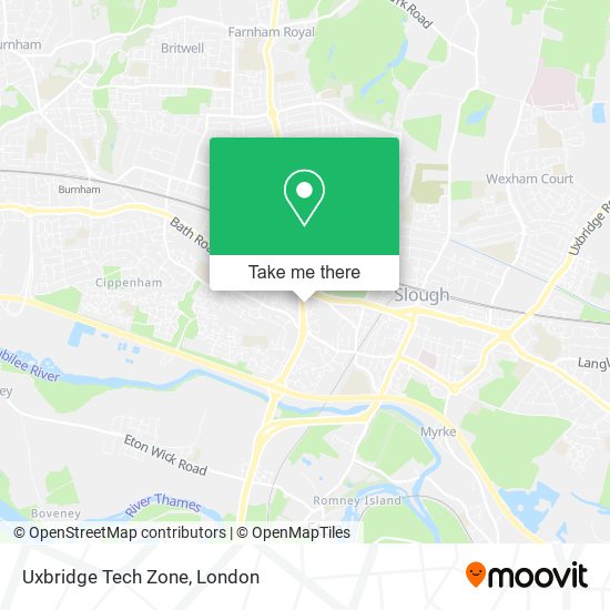Uxbridge Tech Zone map