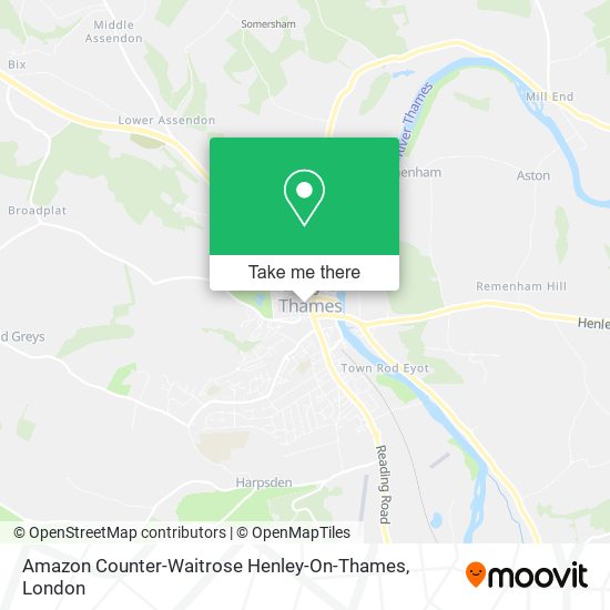 Amazon Counter-Waitrose Henley-On-Thames map
