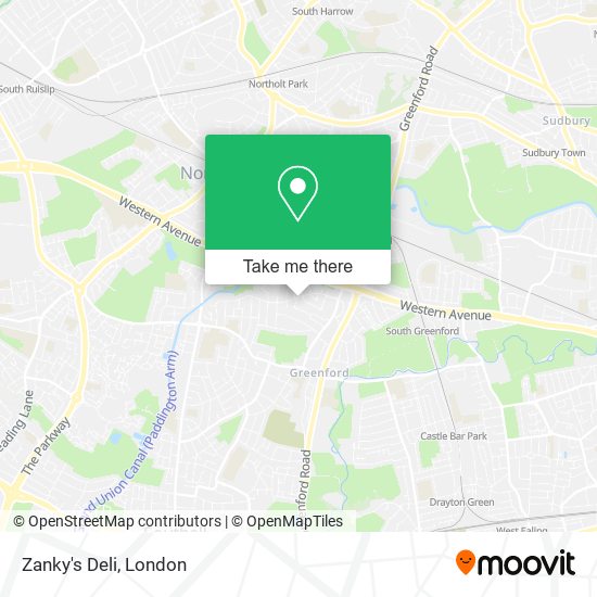 Zanky's Deli map