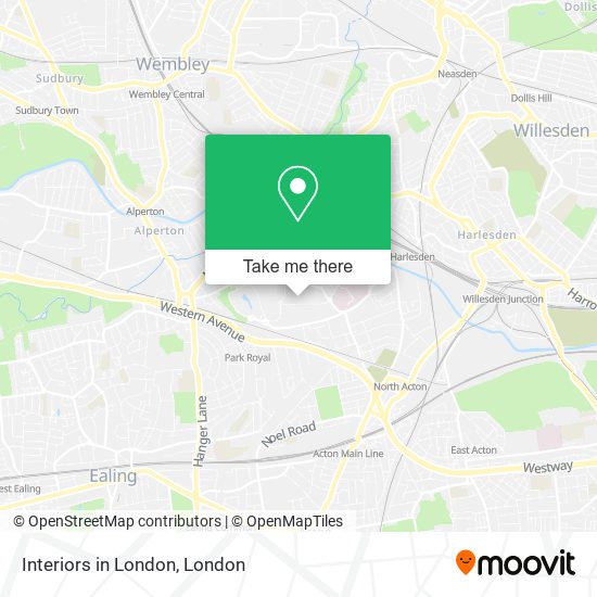 Interiors in London map