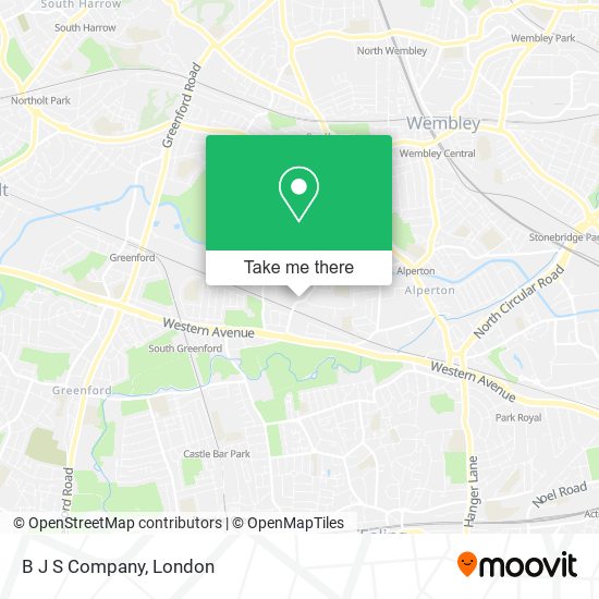 B J S Company map