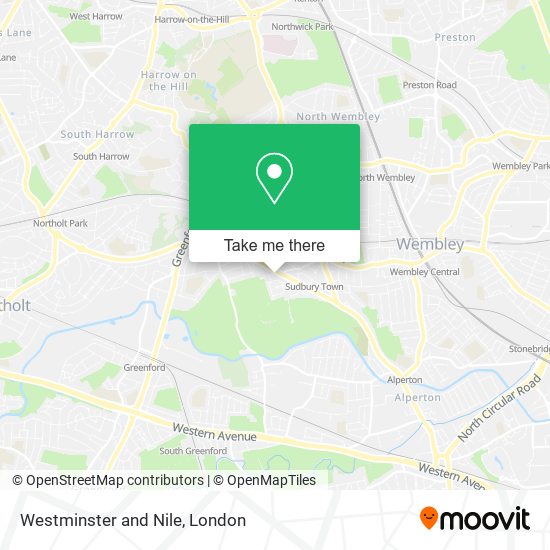 Westminster and Nile map
