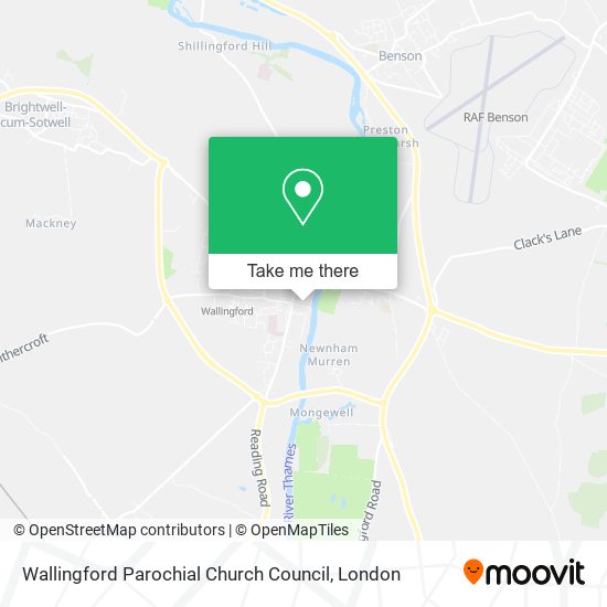 Wallingford Parochial Church Council map