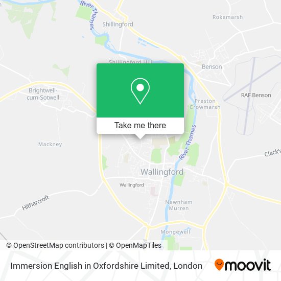 Immersion English in Oxfordshire Limited map