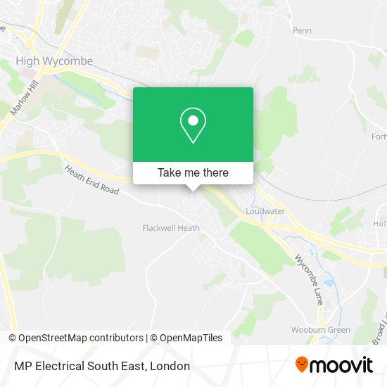 MP Electrical South East map