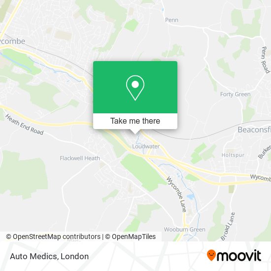 Auto Medics map