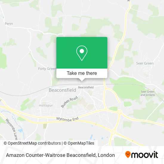 Amazon Counter-Waitrose Beaconsfield map