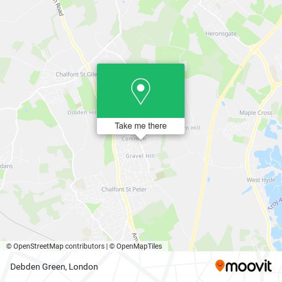Debden Green map