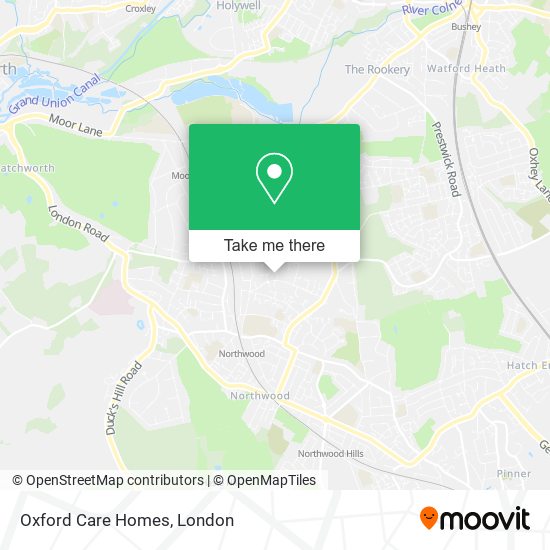 Oxford Care Homes map