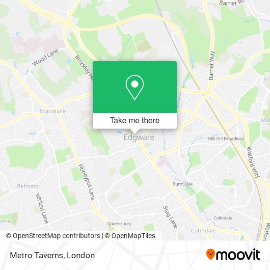 Metro Taverns map