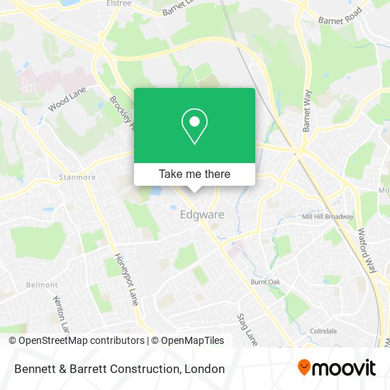 Bennett & Barrett Construction map