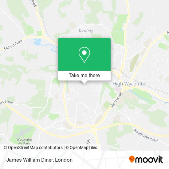 James William Diner map
