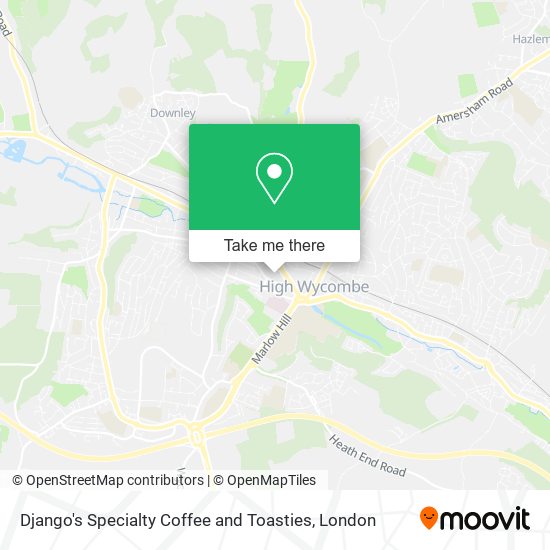 Django's Specialty Coffee and Toasties map