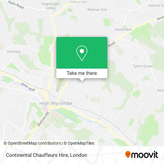 Continental Chauffeurs Hire map