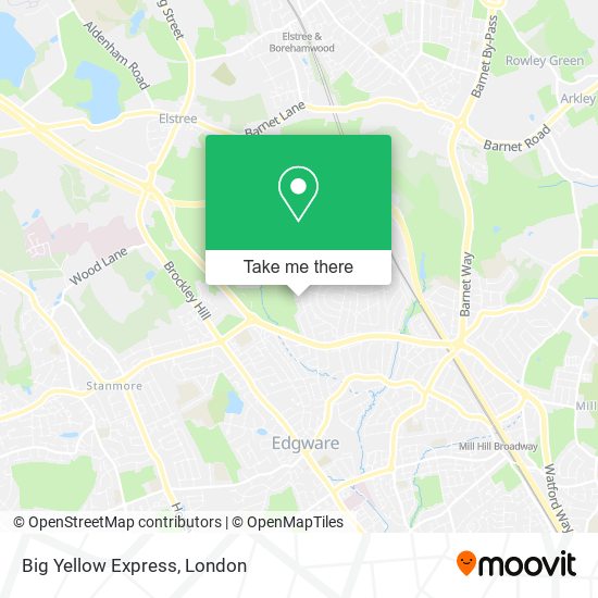 Big Yellow Express map