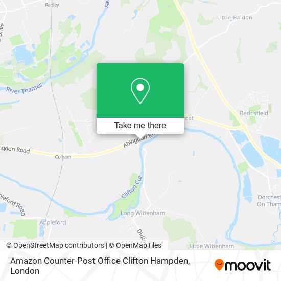 Amazon Counter-Post Office Clifton Hampden map