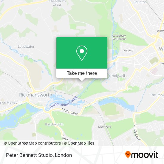 Peter Bennett Studio map