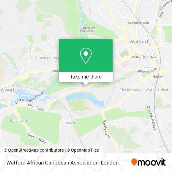 Watford African Caribbean Association map