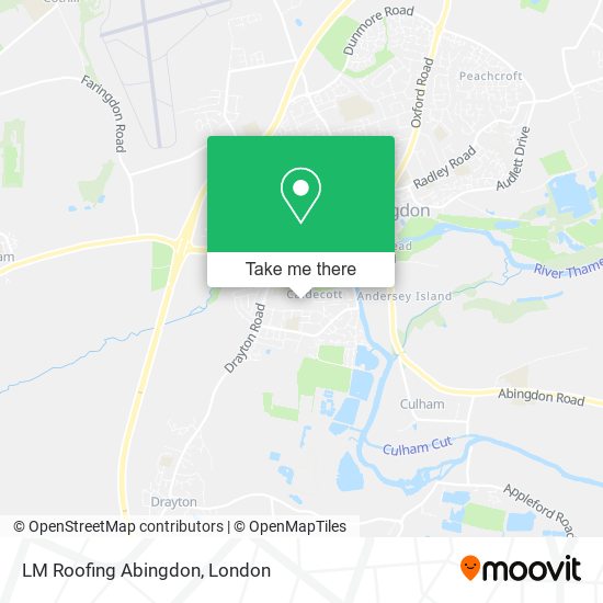 LM Roofing Abingdon map