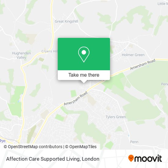 Affection Care Supported Living map