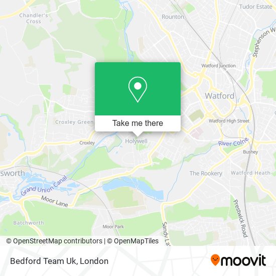 Bedford Team Uk map
