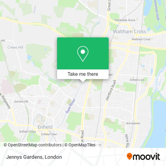 Jennys Gardens map