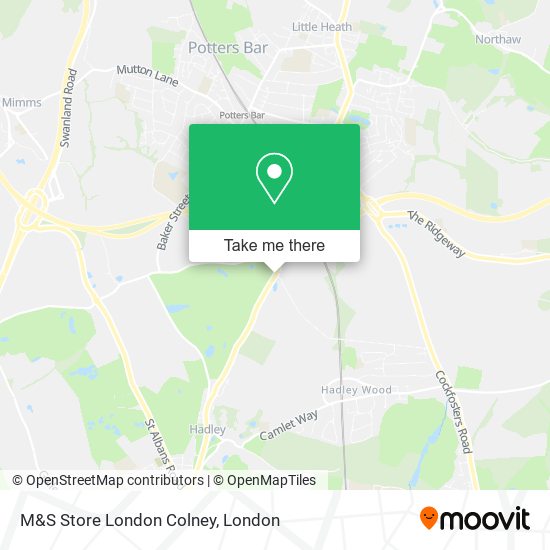 M&S Store London Colney map