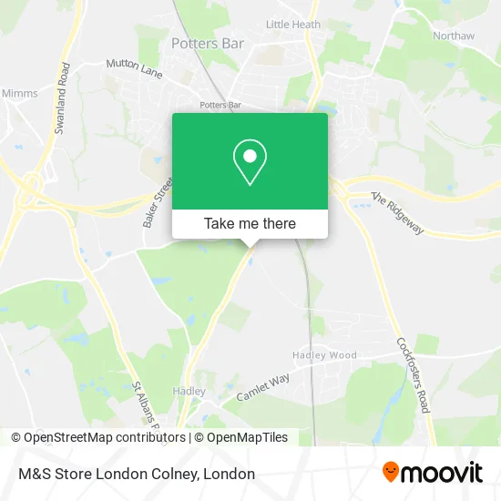 M&S Store London Colney map