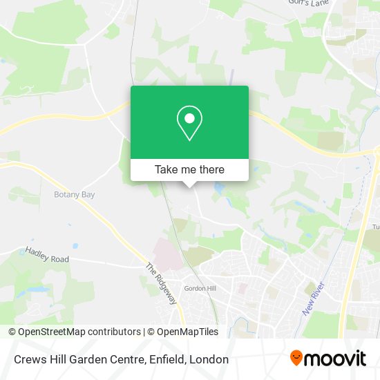 Crews Hill Garden Centre, Enfield map