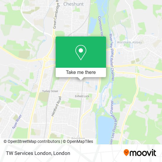 TW Services London map