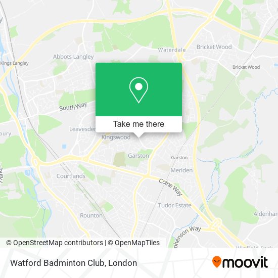 Watford Badminton Club map